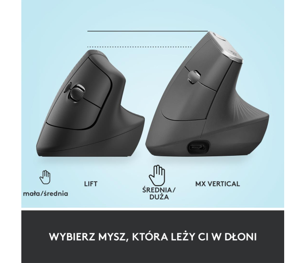 LOGITECH Lift RighT Vertical Ergonomic 910-006473 - 743071 - zdjęcie 15